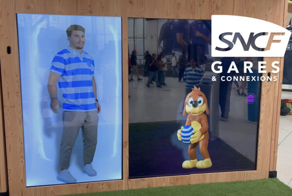 Photo de l'expérience Immersive en gare du Nord avec Antoine Dupont et Pif Gadget