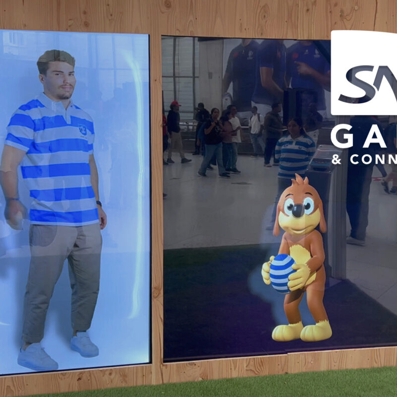 Photo de l'expérience Immersive en gare du Nord avec Antoine Dupont et Pif Gadget