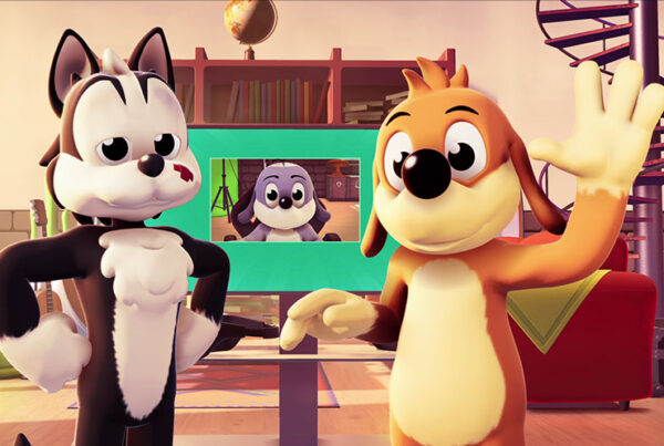 Hercule, Pifi et Pif de la série animée "Pif et Hercule se mettent au vert"