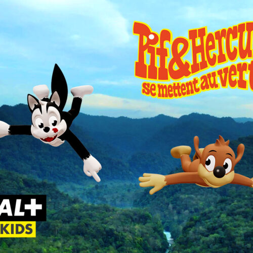 Affiche de la série d'animation Pif et Hercule se mettent au vert pour CANAL+ KIDS