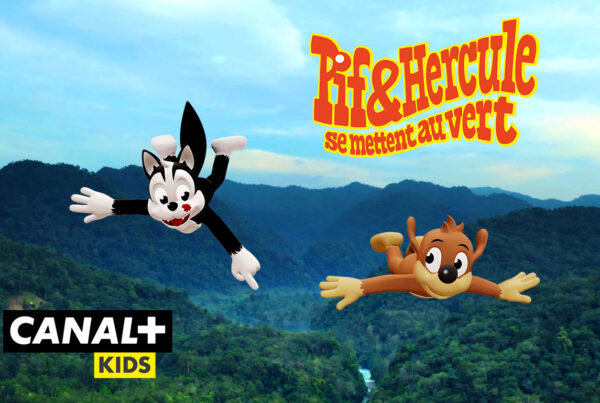 Affiche de la série d'animation Pif et Hercule se mettent au vert pour CANAL+ KIDS